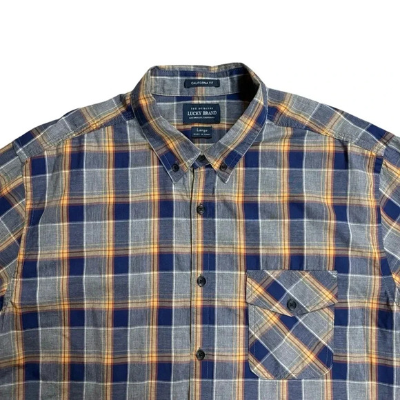 Lucky Brand California Fit Long Sleeve Plaid Button Down Shirt - Picture 4 of 9